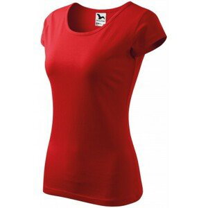 Dámské triko s velmi krátkým rukávem, červená, 3XL