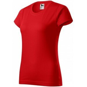 Dámské triko jednoduché, červená, XL