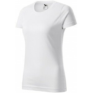 Dámské triko jednoduché, bílá, 3XL