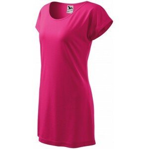 Dámské splývavé tričko/šaty, purpurová, XS