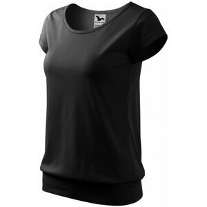 Dámské trendové tričko, černá, 2XL