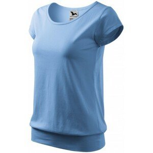 Dámské trendové tričko, nebeská modrá, 2XL