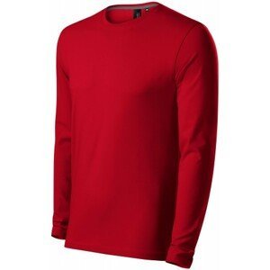 Přiléhavé pánské tričko s dlouhým rukávem, formula red, 2XL