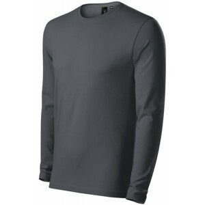 Přiléhavé pánské tričko s dlouhým rukávem, light antracite, 2XL