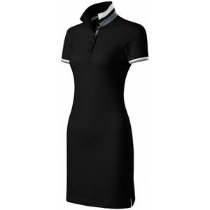 Dámské šaty s límcem nahoru, černá, XL