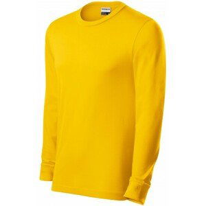 Odolné pánské tričko s dlouhým rukávem, žlutá, L