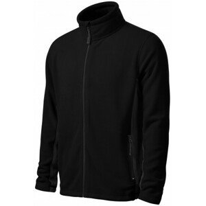 Pánská fleecová bunda kontrastní, černá, 3XL