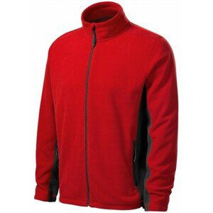 Pánská fleecová bunda kontrastní, červená, 2XL