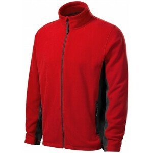 Pánská fleecová bunda kontrastní, červená, 4XL