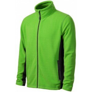 Pánská fleecová bunda kontrastní, jablkově zelená, 3XL