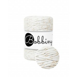 Bobbiny Macramé Baby Golden Off White (se zlatou nitkou) 1,5 mm, 100 m