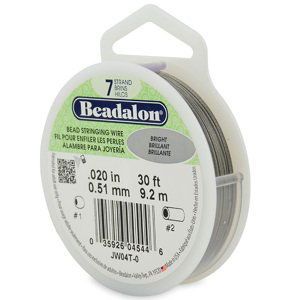 Beadalon nylonové lanko, čiré, 7 vláken, průměr 0,51 mm/9 m