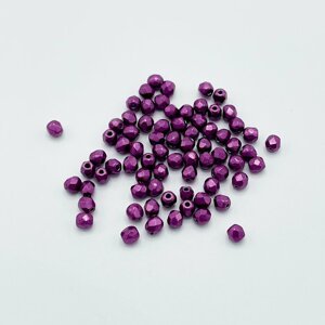 Broušené ohňovky fuchsia, 3 mm