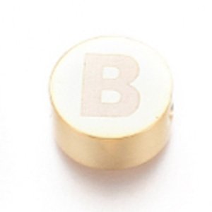 Ocelový oddělovač, písmenko B, zlaté, 10x4,5 mm