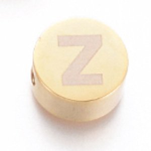 Ocelový oddělovač, písmenko Z, zlaté, 10x4,5 mm