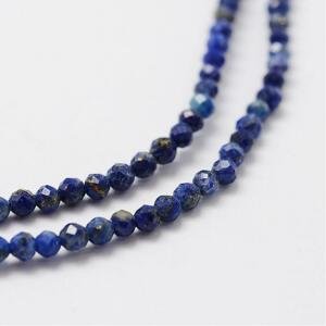 Přírodní lapis lazuli - korálky, broušené, 2 mm