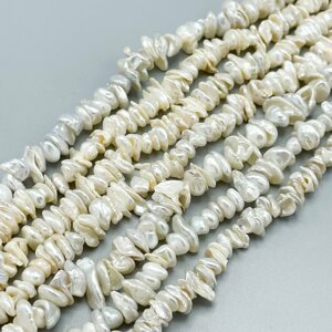 Přírodní říční perly, keshi, 4-6 mm