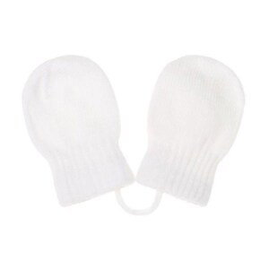 Dětské zimní rukavičky New Baby bílé, vel. 56 (0-3m)