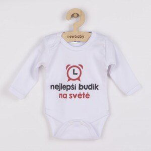 Body s potiskem New Baby nejlepší budík na světě, vel. 68 (4-6m)