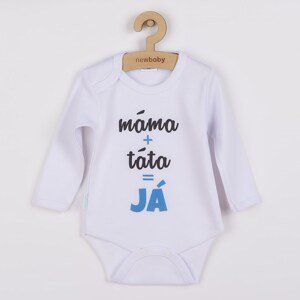 Body s potiskem New Baby máma plus táta rovná se JÁ, vel. 68 (4-6m)