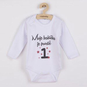 Body s potiskem New Baby Moje babička je prostě jednička, vel. 62 (3-6m)