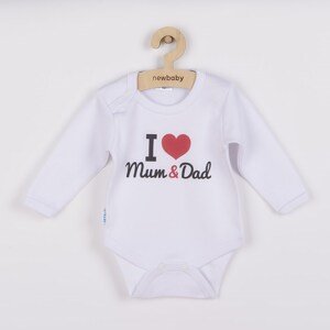 Body s potiskem New Baby I Love Mum and Dad, vel. 56 (0-3m)