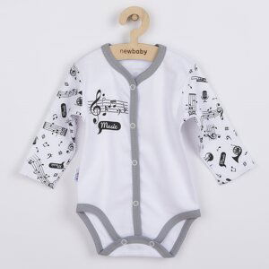 Kojenecké body celorozepínací New Baby Music, vel. 56 (0-3m)