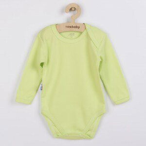 Kojenecké body s dlouhým rukávem New Baby Pastel zelené, vel. 68 (4-6m)