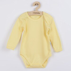 Kojenecké body s dlouhým rukávem New Baby Pastel žluté, vel. 68 (4-6m)