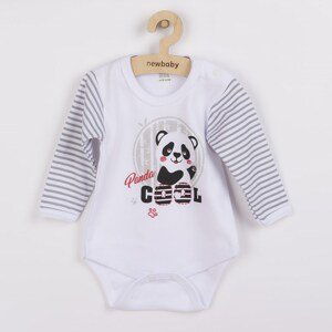 Kojenecké body s dlouhým rukávem New Baby Panda, vel. 80 (9-12m)