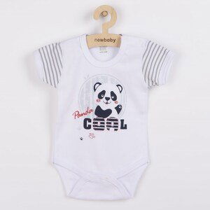 Kojenecké body s krátkým rukávem New Baby Panda, vel. 68 (4-6m)