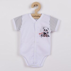 Kojenecké celorozepínací body s krátkým rukávem New Baby Panda, vel. 56 (0-3m)