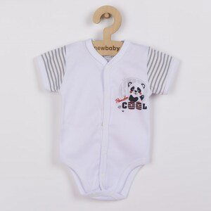 Kojenecké celorozepínací body s krátkým rukávem New Baby Panda, vel. 62 (3-6m)