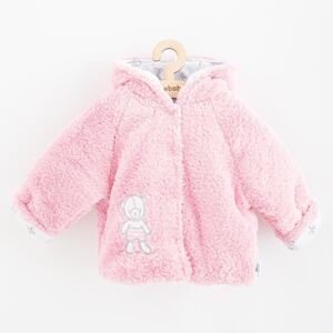 Zimní kabátek New Baby Nice Bear růžový, vel. 68 (4-6m)
