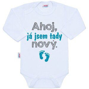 Body s potiskem New Baby Ahoj, já jsem tady nový, vel. 50