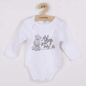 Body s potiskem New Baby Ahoj, jsem tady!, vel. 56 (0-3m)