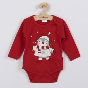 Kojenecké body s dlouhým rukávem New Baby Winter Penguin, vel. 80 (9-12m)