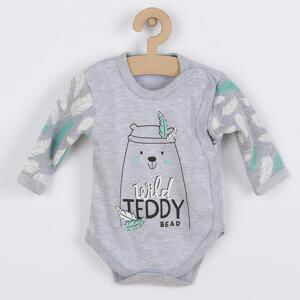 Kojenecké body s bočním zapínáním New Baby Wild Teddy, vel. 50