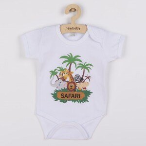 Body s potiskem New Baby SAFARI, vel. 68 (4-6m)