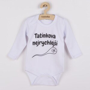 Body s potiskem New Baby Tatínkova nejrychlejší, vel. 56 (0-3m)