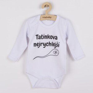 Body s potiskem New Baby Tatínkova nejrychlejší, vel. 80 (9-12m)