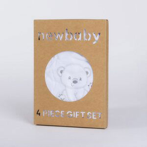 Kojenecká soupravička do porodnice New Baby Sweet Bear bílá, vel. 62 (3-6m)