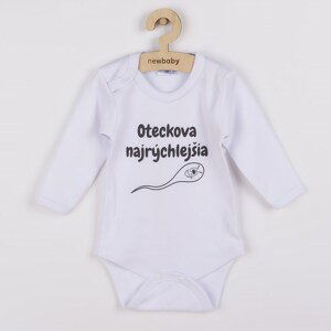 Body s potiskem New Baby Oteckova najrýchlejšia, vel. 80 (9-12m)