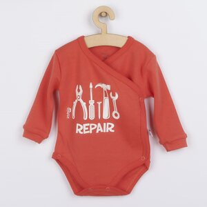 Kojenecké celorozepínací body Koala Repair dark peach, vel. 56 (0-3m)