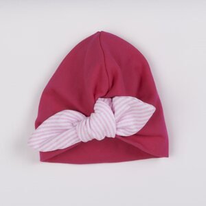 Dívčí čepička turban New Baby For Girls stripes, vel. 80 (9-12m)