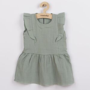 Kojenecké mušelínové šaty New Baby Summer Nature Collection mátové, vel. 56 (0-3m)