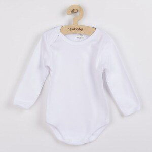 Luxusní body dlouhý rukáv New Baby - bílé, vel. 50