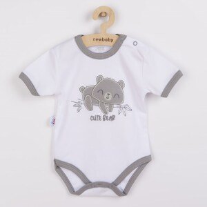 Kojenecké bavlněné body s krátkým rukávem New Baby Cute Bear, vel. 86 (12-18m)