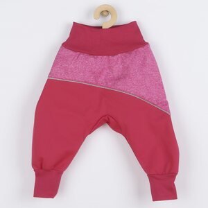 Softshellové kojenecké kalhoty New Baby růžové, vel. 98 (2-3r)