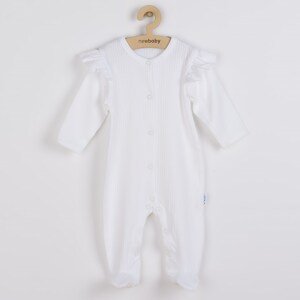 Kojenecký bavlněný overal New Baby Practical bílý holka, vel. 86 (12-18m)